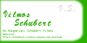 vilmos schubert business card
